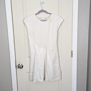 3.1 Phillip Lim | White Asymmetric Cap Sleeve Dress Size 4